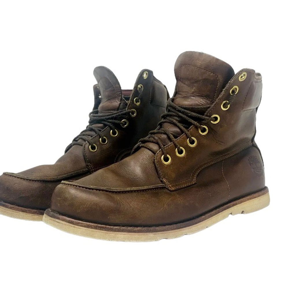 Timberland Mens Sz US 10.5 Timber Dry Green Rubber Leather Boots Quality 10328